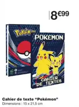 Monop' Pokémon Cahier de texte offre