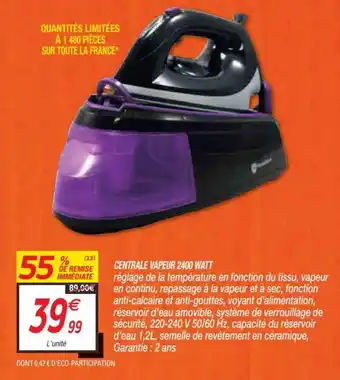 Netto Centrale Vapeur 2400 Watt offre