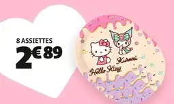 GiFi Hello kitty - 8 assiettes offre
