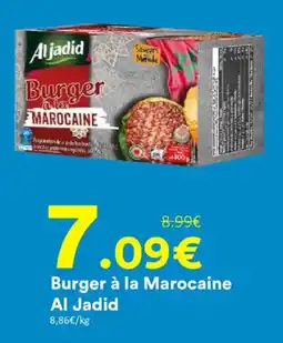 Hmarket Al Jadid Burger à la Marocaine offre