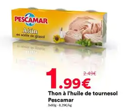 Hmarket Pescamar Thon à l'huile de tournesol offre