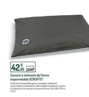 Botanic Coussin O Mémoire De Forme Imperméable Scruffs offre