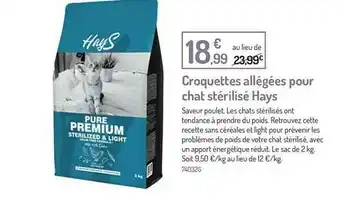 Botanic Croquettes Allégées Pour Chat Stérilisé Hays offre