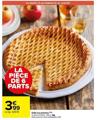 Carrefour Market Grillé Aux Pommes offre