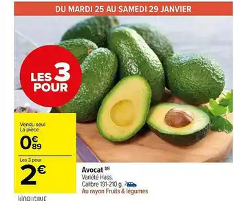 Carrefour Market Avocat Hass offre