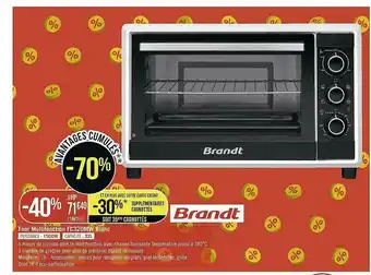Géant Casino Four Multifonction Fc320mw Blanc Brandt offre