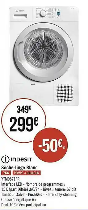 Sèche-linge Blanc Indesit