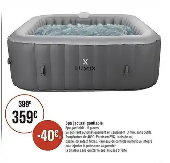 Spa Jacuzzi Gonflable Lumix