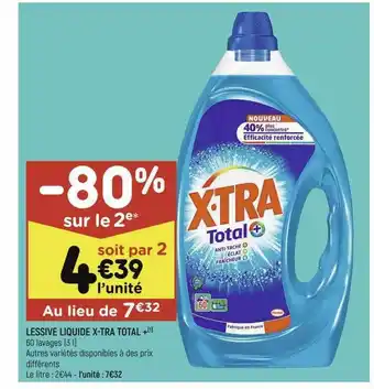 Leader Price Lessive Liquide X-tra Total + offre