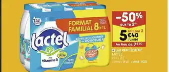 Leader Price Lait Demi-écrémé Lactel offre