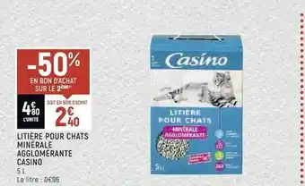Litière Pour Chats Minérale Agglomérante Casino