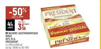 Casino Shop Beurre Gastronomique Doux Président offre
