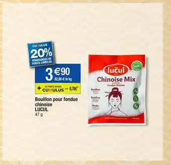 Migros Bouillon Pour Fondue Chinoise Lucul offre