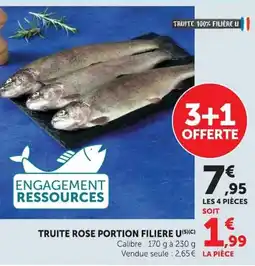 Super U TRUITE ROSE PORTION FILIERE U offre