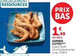 Super U GAMBAS CUITES offre