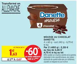 Intermarché Hyper Danette mousse offre