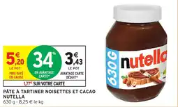 Intermarché Hyper Nutella Pâte à tartiner noisettes et cacao offre