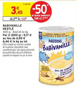 Intermarché Hyper Nestlé Babivanille offre