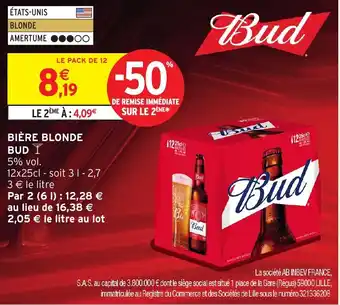 Bud Bière blonde
