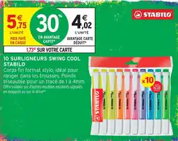 Intermarché Hyper STABILO Surligneurs Swing Cool offre