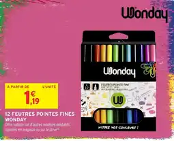 Intermarché Hyper Wonday Feutres pointes fines offre