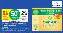 Intermarché Hyper Canson Papier à dessin blanc offre
