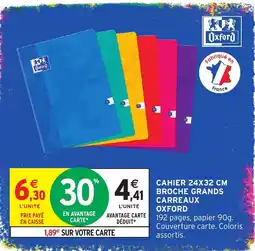 Intermarché Hyper Oxford CAHIER 24X32 CM offre
