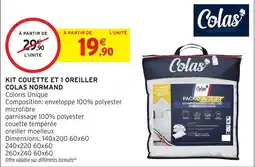 Intermarché Hyper COLAS NORMAND KIT COUETTE ET 1 OREILLER offre