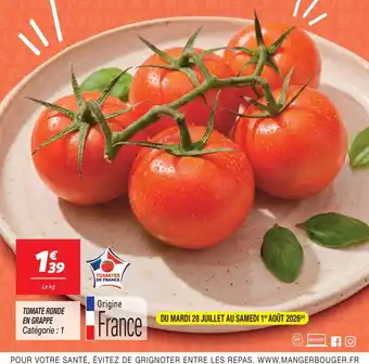 Tomate ronde en grappe