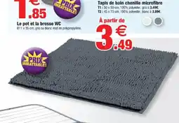 Bazarland Tapis de bain chenille microfibre offre