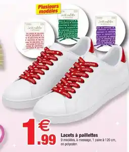 Bazarland Lacets à paillettes offre