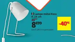 Conforama Lampe métal koss offre