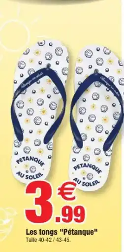 Bazarland Les tongs "Pétanque" offre