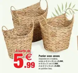 Bazarland Panier avec anses offre