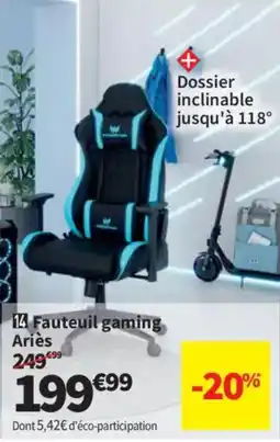 Conforama Ariès Fauteuil gaming offre