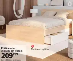Conforama Mosaik Lit adulte offre