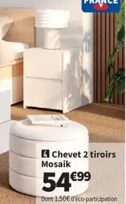 Conforama Mosaik Chevet 2 tiroirs offre