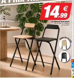 Bazarland Le tabouret haut pliant offre