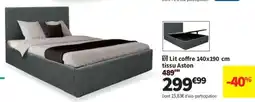 Conforama Aston Lit coffre tissu aston offre