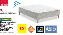 Conforama Epeda Matelas ressorts ensachés + sommier offre