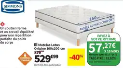 Conforama SIMMONS Matelas Lotus Origine offre