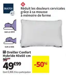 Conforama BULTEX Oreiller Confort Hybride offre