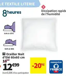 Conforama 8heures Oreiller Nuit d'Eté offre