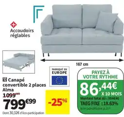 Conforama Alma Canapé convertible 2 places offre