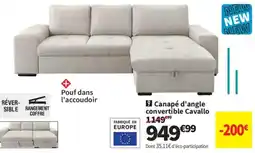 Conforama Cavallo Canapé d'angle convertible offre