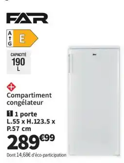 Conforama FAR Compartiment congélateur offre
