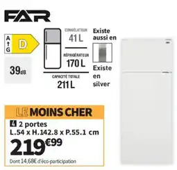 Conforama FAR Congélateur réfrigérateur offre