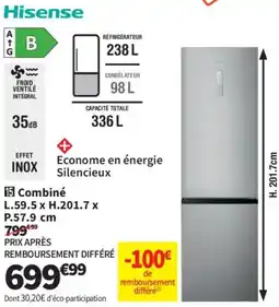 Conforama Hisense Combiné offre