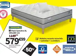 Conforama Simmons pack synchro xl offre