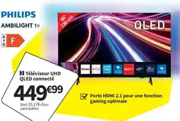 Conforama Philips téléviseur uhd qled connecté offre